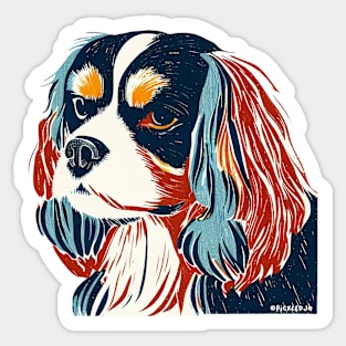 King Charles Painting Sticker